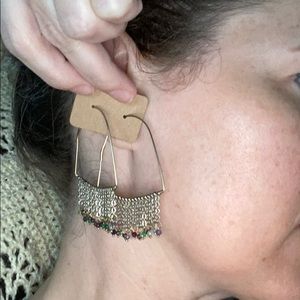 Last chance🦋Gold w/ colorful beads earrings